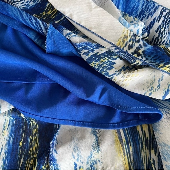 Rabbit Designs A-Line Flowy Maxi Dress Cruisewear Coastal Grandma Summer Blue 6 - Picture 6 of 9